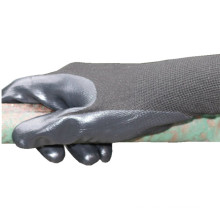 NMSAFETY Guantes de nitrilo negro para mecánica e industrial